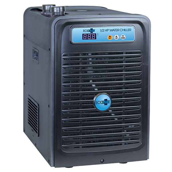 Does the EcoPlus 1/2 HP Water Chiller include any protection systems?